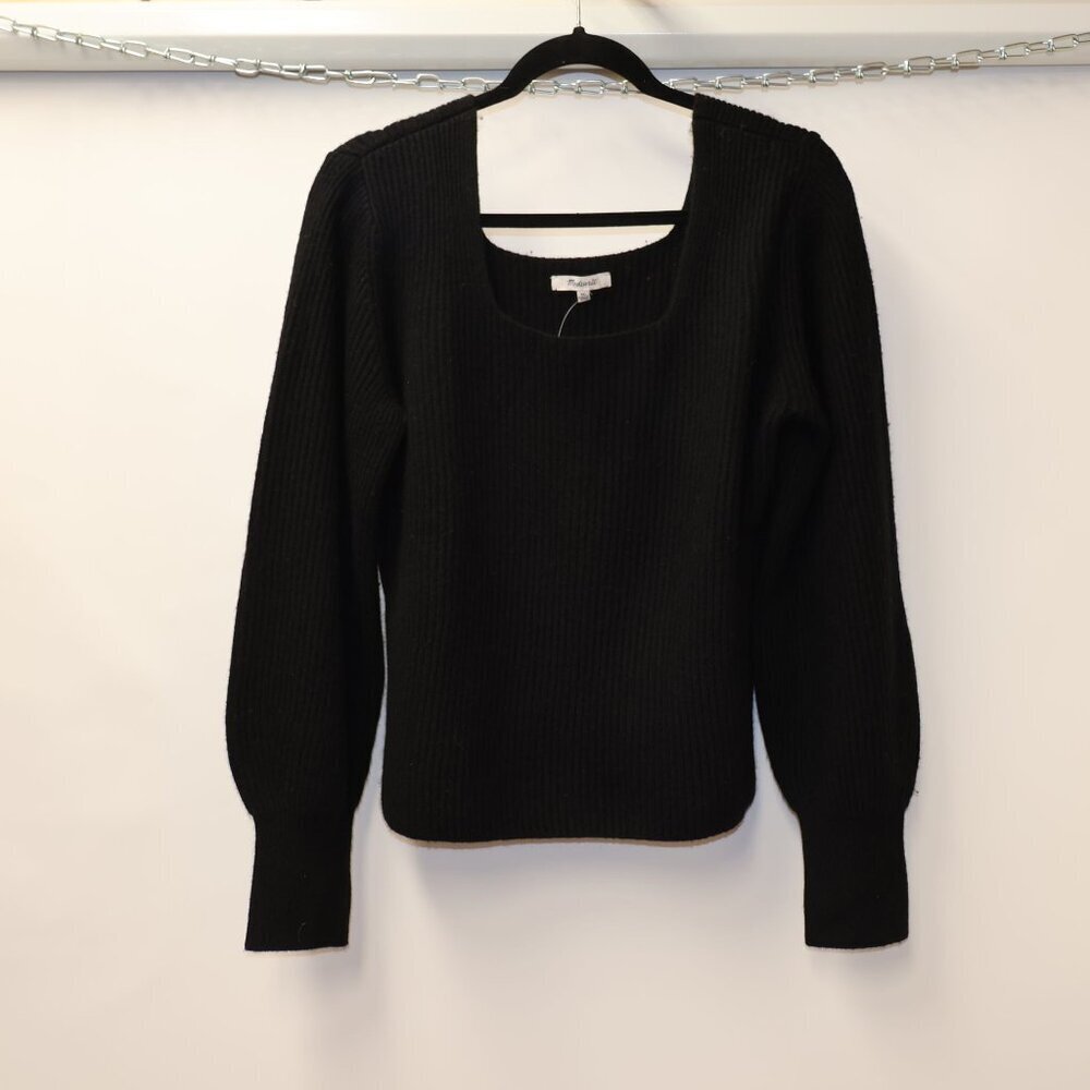 NEW Madewell Leyton Square Neck Pullover Festival Size XL Sweater Long Sleeve